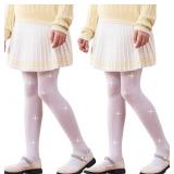 NEW (6-8Y) 2PK Girls Rhinestone Stockings