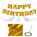 SEALED 16.4Ft Waterproof 'Happy Birthday' Banner