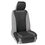 NEW 1 piece Faux Leather Seat Cover, Black/Grey