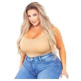 NEW (1X) Women's Plus Size Sleeveless Bodysuit