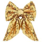 SEALED Gold Hair Bow Clip for Women Girls Large...
