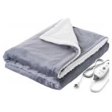 NEW $100 Heated Plush Throw w/4 InstaHeat 50x60'