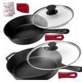 New $67 Cuisinel Cast Iron Skillet Set - 2-Pans...