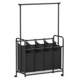 NEW $70 SONGMICS 4-Section Laundry Sorter