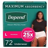 SEALED $50 (L-72Pck) Protection Adult Underwear