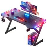 New $109 HLDIRECT 47 Inch Gaming Desk with LED...