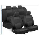 $50 Car Seat Covers, Full Set, Charcoal/Black
