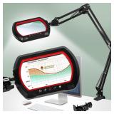 NEW $51 12X Swing Arm Magnifier Lamp w/Light