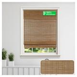 New $109 CALYX INTERIORS Cordless Bamboo Roman...