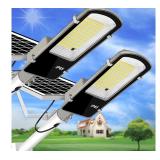 $60 Solar Street Lights Outdoor: 2 Pack