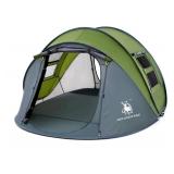 $130 4 Person Easy Pop Up Tent, 9.5'x6.6'x52'',