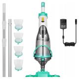 $170 (23.9x13.5x278cm) Cordless Pool Vacuum, Green