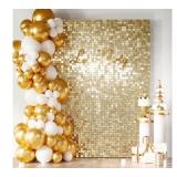 $90 COKAOBE Light Gold Shimmer Wall Backdrop