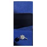 New..$795.1.Carat Moissanite Ring .925 Silver