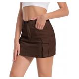 NEW (XS) Women's Mini Cargo Denim Skirt w/Pockets