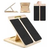 DAMAGED $37 Portable Wooden Slant Board, Calf