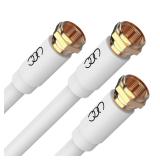 SEALED 3PK 15FT Triple Shield RG6 Coax TV Cables