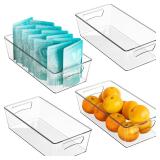 NEW $40 (14'x7'x3.75') 4 Clear Storage Plastic Bin