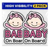 SEALED 2PC 'Baby On Board' Reflective Stickers