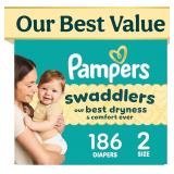 SEALED $52 (10-22 lbs) Pampers Swaddlers Diapers