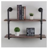 $200 (30') 2-Tier Pipe Shelves with Wood