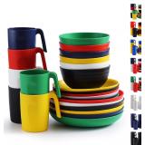 Used $40 Dinnerware Sets 22pcs Service for 6,...