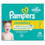 NEW $35 (7) 66ct Pampers Swaddlers Diapers