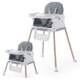 OPENED $110 3 in 1 Baby High Chair,Adjustable...