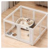 NEW $170 (23.6' H, White) Indoor Dog Playpen