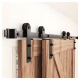 New $186 ZEKOO 8 FT Bypass Sliding Barn Door...
