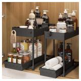 New $30 Sevenblue 2 Pack Under Sink Organizer...