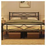 $140 (Full) Metal Bed Frame with Curved Design