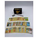 Pokemon Trading Card Lot 150 Cards & Storage Box