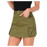 NEW $34 (XL) Y2K Casual Cargo Mini Skirt w/Pockets