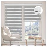NEW $61 (26' x 90'H, Gray) Cordless Zebra Blinds