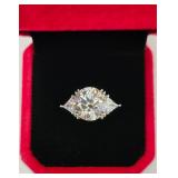 $3,175 App (5.00ct) Moissanite Ring Sz7