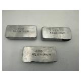 .999 Aluminum Ingot Set x3
