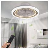 OPENED $114 21in Ceiling Fan with Lights,72W...