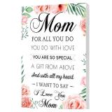 New $38 Canvas Wall Art Mom Gift - White Floral...