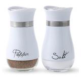 NEW Salt & Pepper Shaker Set w/Glass Bottom