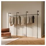 $330 (116' x 87') Industrial Pipe Clothing Rack