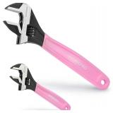 NEW $30 2PK 6'&10' Adjustable Wide Jaw Wrench Set