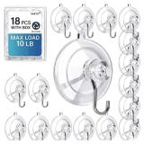 NEW 18PK 1.77' Suction Cup Hooks-Max 10LBS