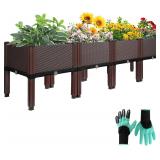 New $100 Plastic Raised Garden Bed Kit, Self...
