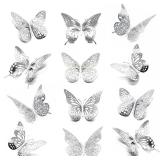 NEW $36 48PK 3D Butterfly Wall Decals