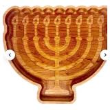 NEW $63 Cherry Wood Hanukkah Tray Decor