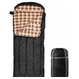 New $66 Cotton Adult Sleeping Bag, Hooded...