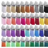 NEW 200PK DIY Leather Keychain Tassels-Multi Color