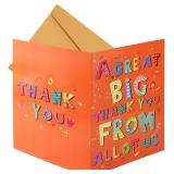 New Jumbo Thank You Card, 15.75x10.63in Large...