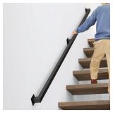 New $100 12FT Stair Railings Indoor, Black Iron...